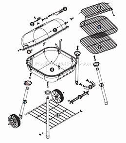 Part Location Diagram of 55-14-737 Uniflame Lid