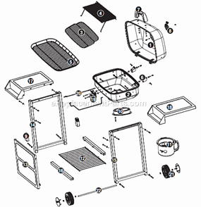 Page A Diagram and Parts List for NPC1827BLN  Uniflame Grill