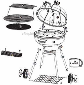 Page A Diagram and Parts List for NPC2604  Uniflame Grill