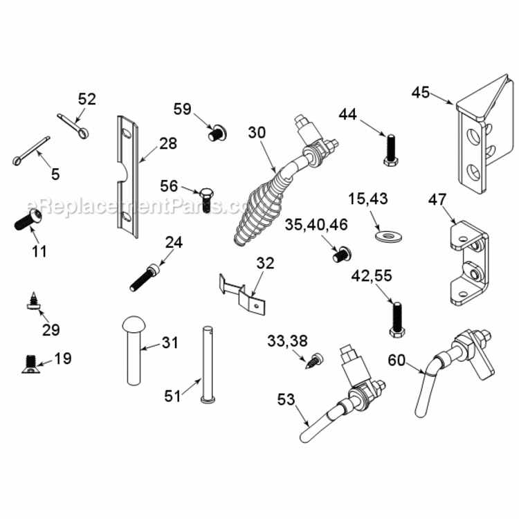 Models Ssw30Ftal, Ssw30Ftapb, Ssw30Stal, Ssw30Stapb, Ssw30Ftpb Hardware Diagram and Parts List for SSW30  Vermont Heating Stove