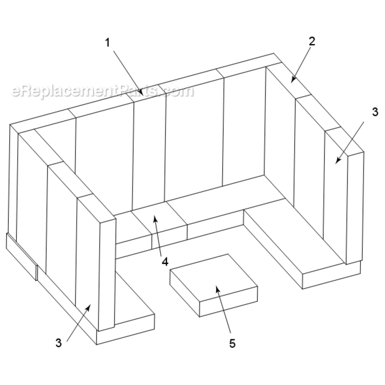 Models Ssw30Ftal, Ssw30Ftapb, Ssw30Stal, Ssw30Stapb Bricks Diagram and Parts List for SSW30  Vermont Heating Stove