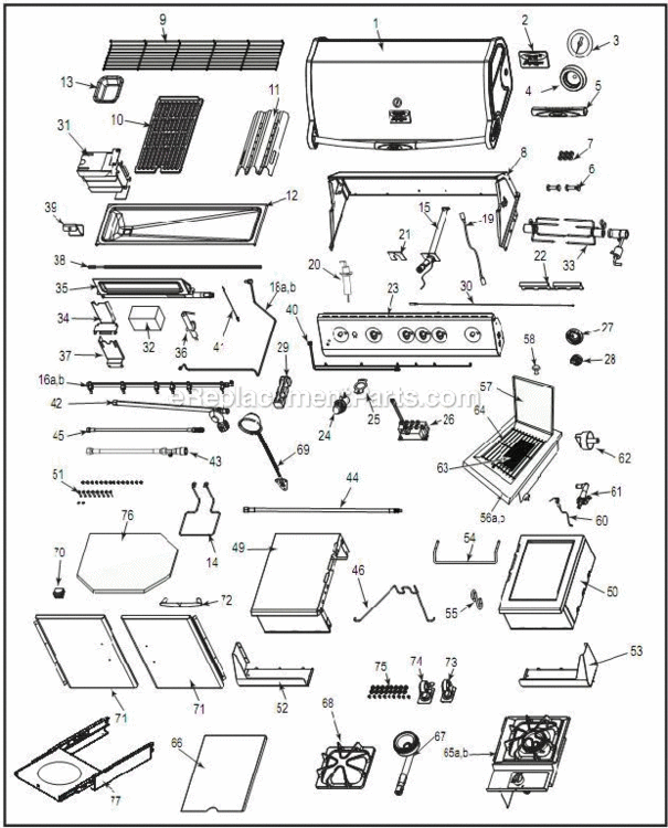 Page A Diagram and Parts List for VCS323SS  Vermont Grill
