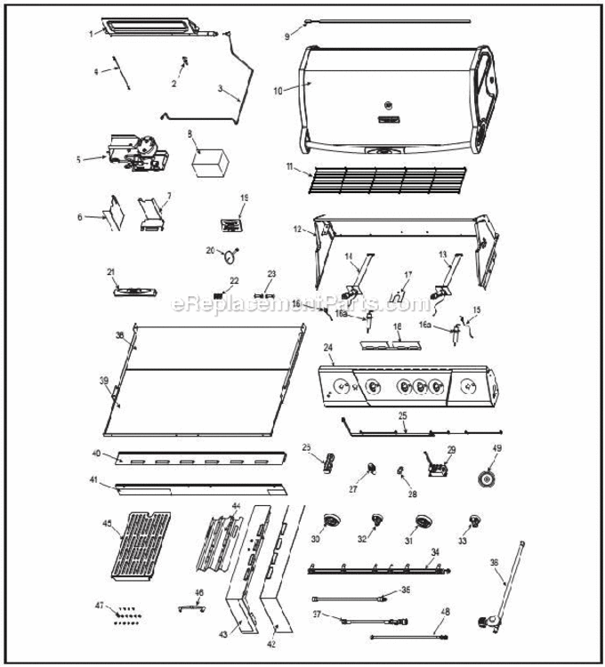 Page A Diagram and Parts List for VCS324SSBI  Vermont Grill