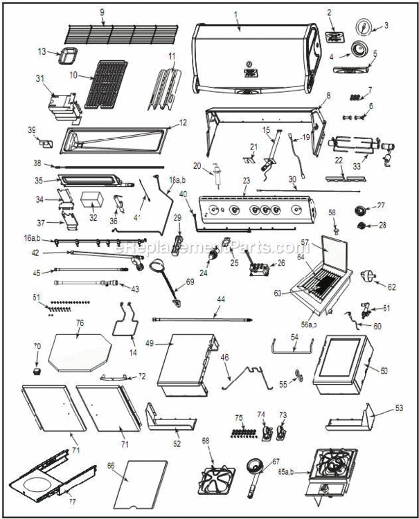 Page A Diagram and Parts List for VCS523SS  Vermont Grill