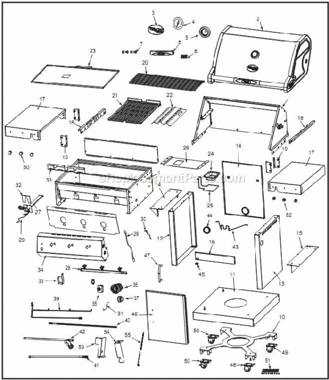 Page A Diagram and Parts List for VCT323SS  Vermont Grill