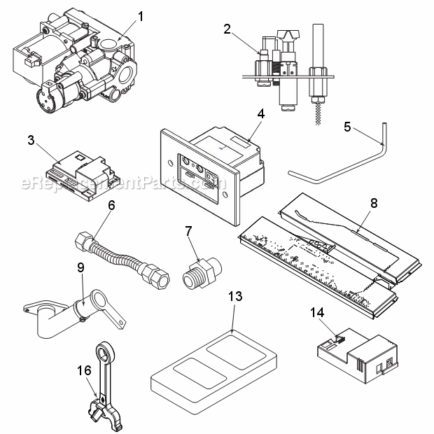 Page B Diagram and Parts List for VHLDV500  Vermont Fireplace & Insert