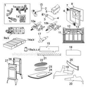 Page A Diagram and Parts List for 4051  Vermont Heating Stove