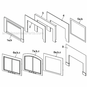 Part Location Diagram of CF30R2DTM Vermont Rectangular Double Door - Textured Mocha