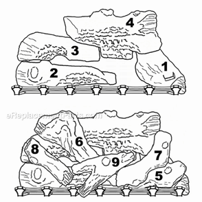 Page C Diagram and Parts List for VHLDV500  Vermont Fireplace & Insert