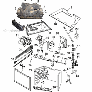 Part Location Diagram of 69D1027 Majestic Air Shutter - Natural Gas