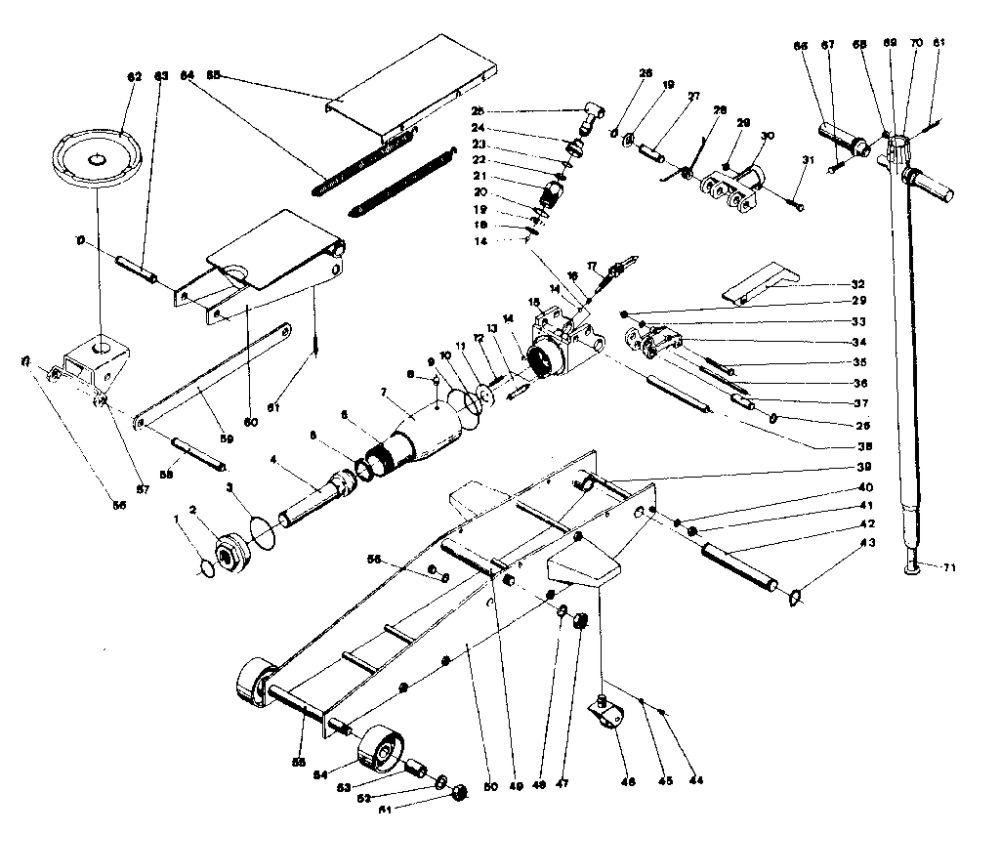 Unit Diagram and Parts List for 455  Viking Jack