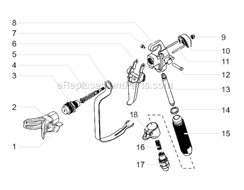 Gx-10 (9210) Diagram and Parts List for 0500145  Wagner Sprayer