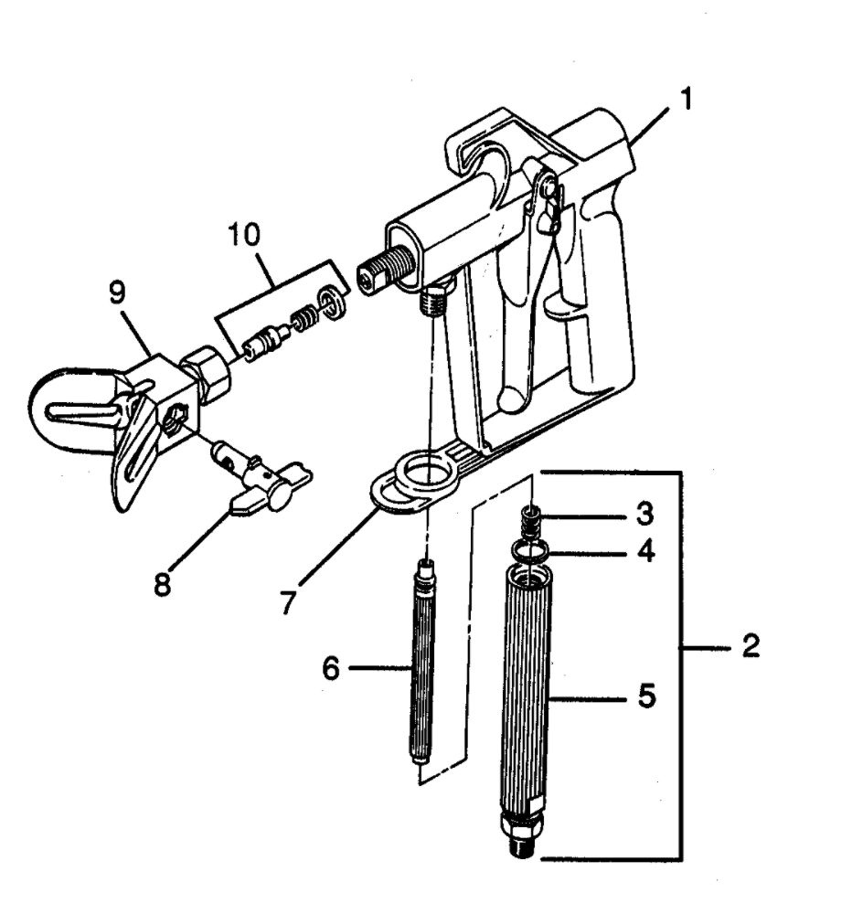 G-06 Spray Gun Diagram and Parts List for 834  Wagner Paint Sprayer