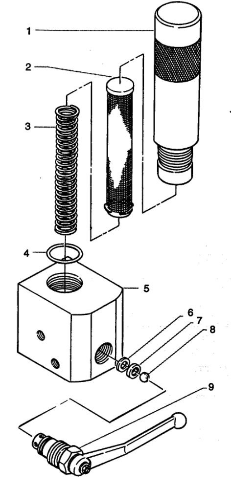 Filter/Valve Assembly Diagram and Parts List for 975  Wagner Paint Sprayer