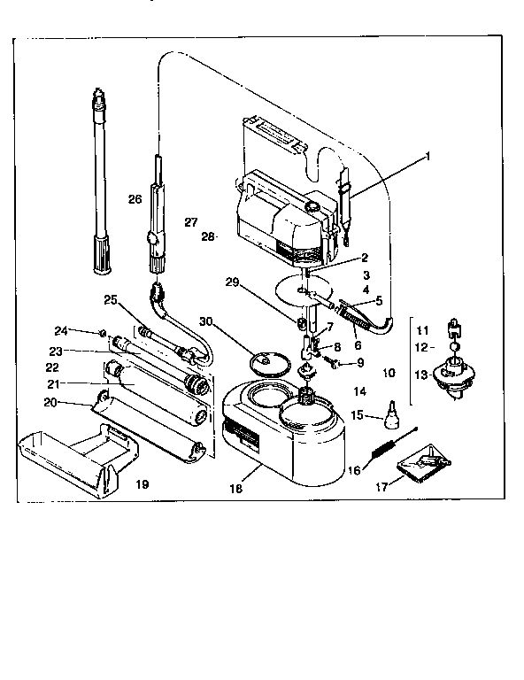 Replacement Parts Diagram and Parts List for 949  Wagner Paint Sprayer