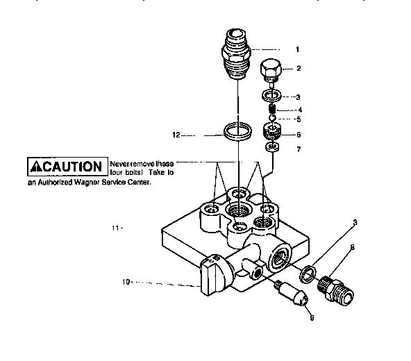 Paint Pump Assembly Diagram and Parts List for 505-1995  Wagner Paint Sprayer