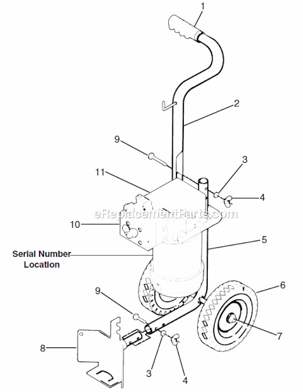 Final Assembly Diagram and Parts List for 505  Wagner Sprayer