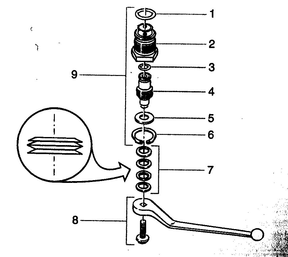 Prime/Spray Valve Assembly Diagram and Parts List for 975  Wagner Paint Sprayer