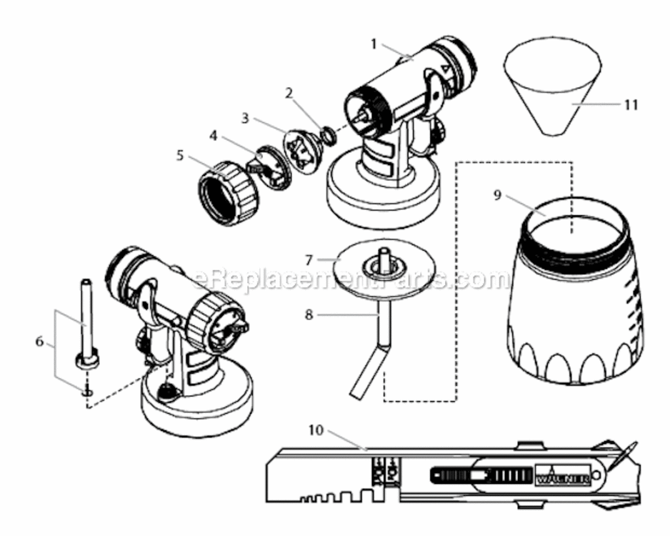Detail_Finish_Nozzle Diagram and Parts List for 590  Wagner Sprayer