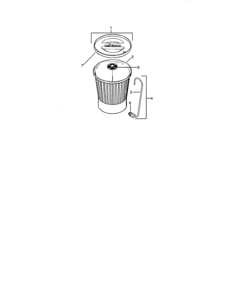 Optional Hopper Diagram and Parts List for 425  Wagner Sprayer