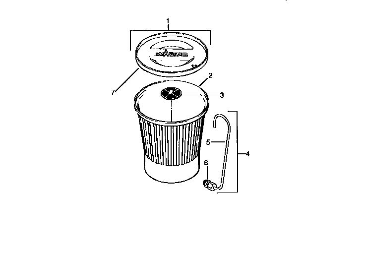 Optional Hopper Assembly Diagram and Parts List for 505-1995  Wagner Paint Sprayer