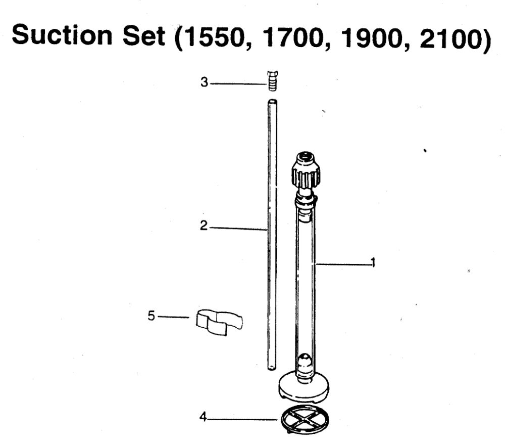 Suction Set 1 Diagram and Parts List for DSP1400  Wagner Paint Sprayer