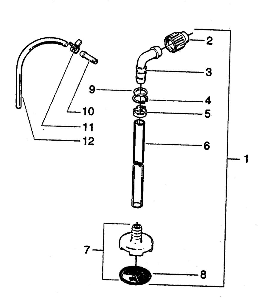 Suction Set Assembly Diagram and Parts List for 831  Wagner Paint Sprayer