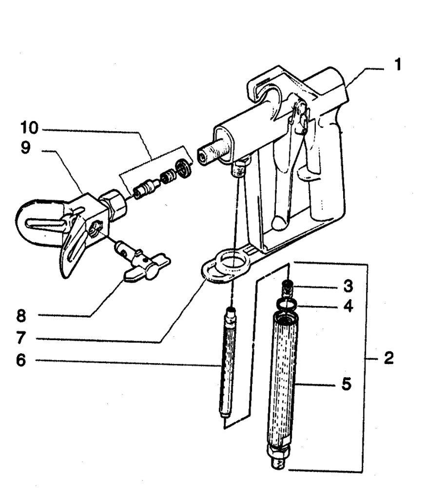 G-06 Spray Gun Diagram and Parts List for 831  Wagner Paint Sprayer