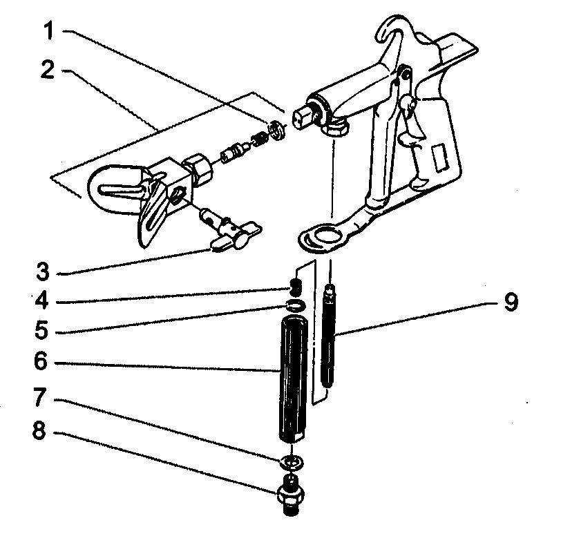 G-07 Spray Gun Diagram and Parts List for 945  Wagner Paint Sprayer