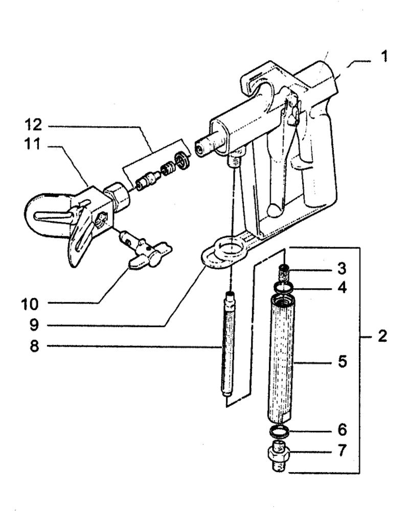 G-06 Spray Gun Diagram and Parts List for 844  Wagner Paint Sprayer