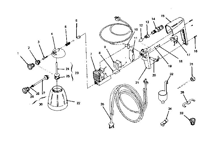 Replacement Parts Diagram and Parts List for W280  Wagner Paint Sprayer