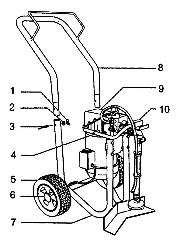 Final Assembly Diagram and Parts List for 844  Wagner Paint Sprayer