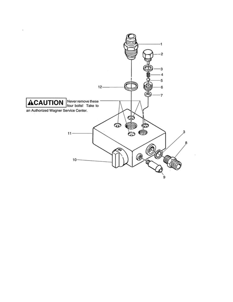 Paint Pump Diagram and Parts List for 425  Wagner Sprayer