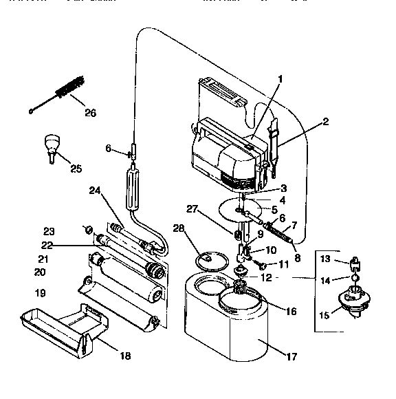 Main Assembly Diagram and Parts List for 929  Wagner Paint Sprayer