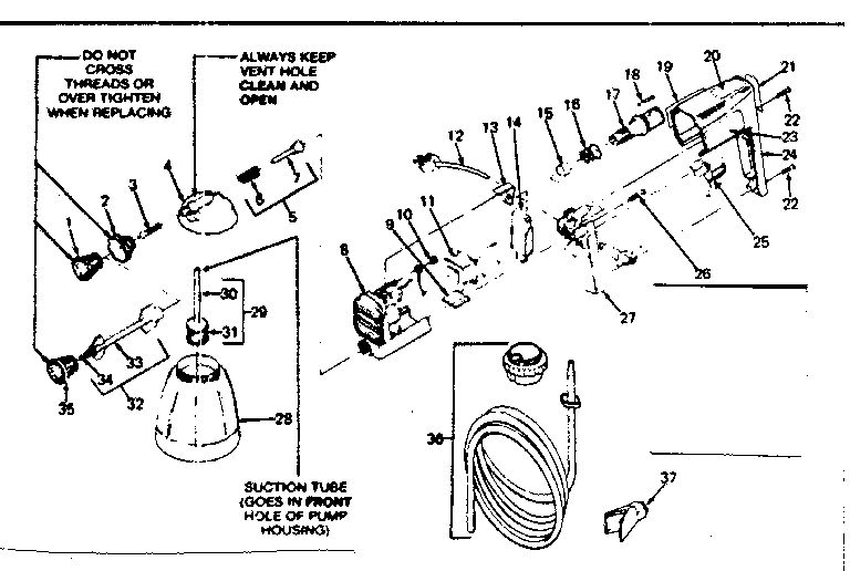 Replacement Parts Diagram and Parts List for 165155282  Wagner Paint Sprayer