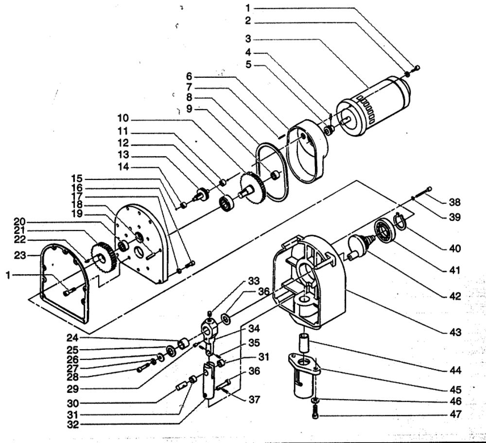 Drive Assembly Diagram and Parts List for 975  Wagner Paint Sprayer
