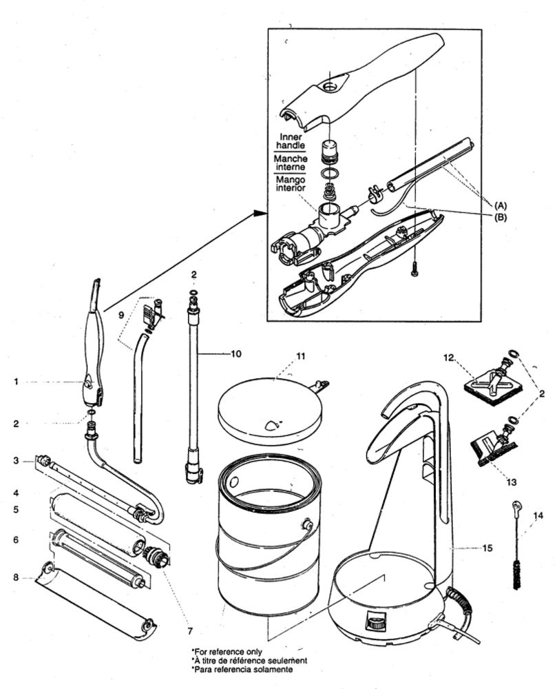 Power Roller Diagram and Parts List for 990  Wagner Paint Sprayer