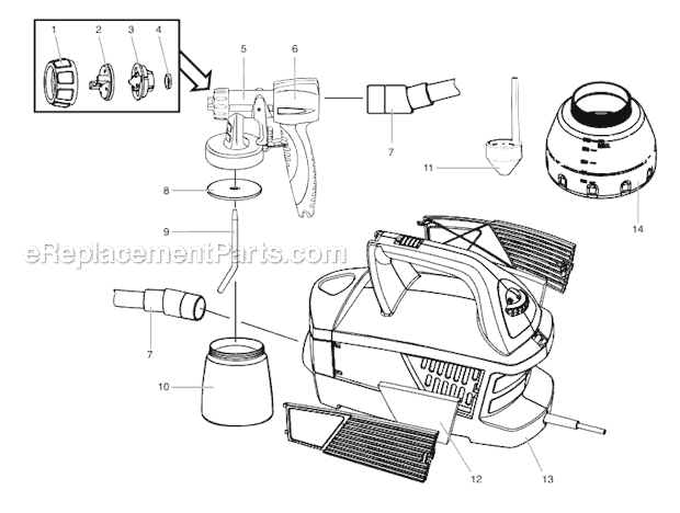 Page A Diagram and Parts List for CONTROLSPRAYPLUS 04141852 Wagner Sprayer