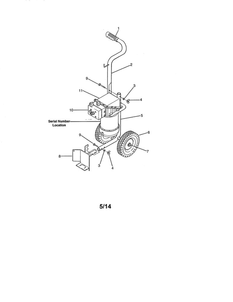 Power Sprayer Diagram and Parts List for 425  Wagner Sprayer