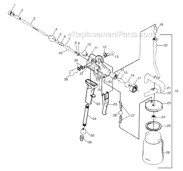 Page A Diagram and Parts List for NB 0276712D Wagner Sprayer