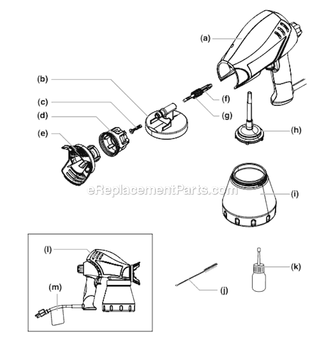 Page A Diagram and Parts List for PROJECTSPRAYER  Wagner Sprayer