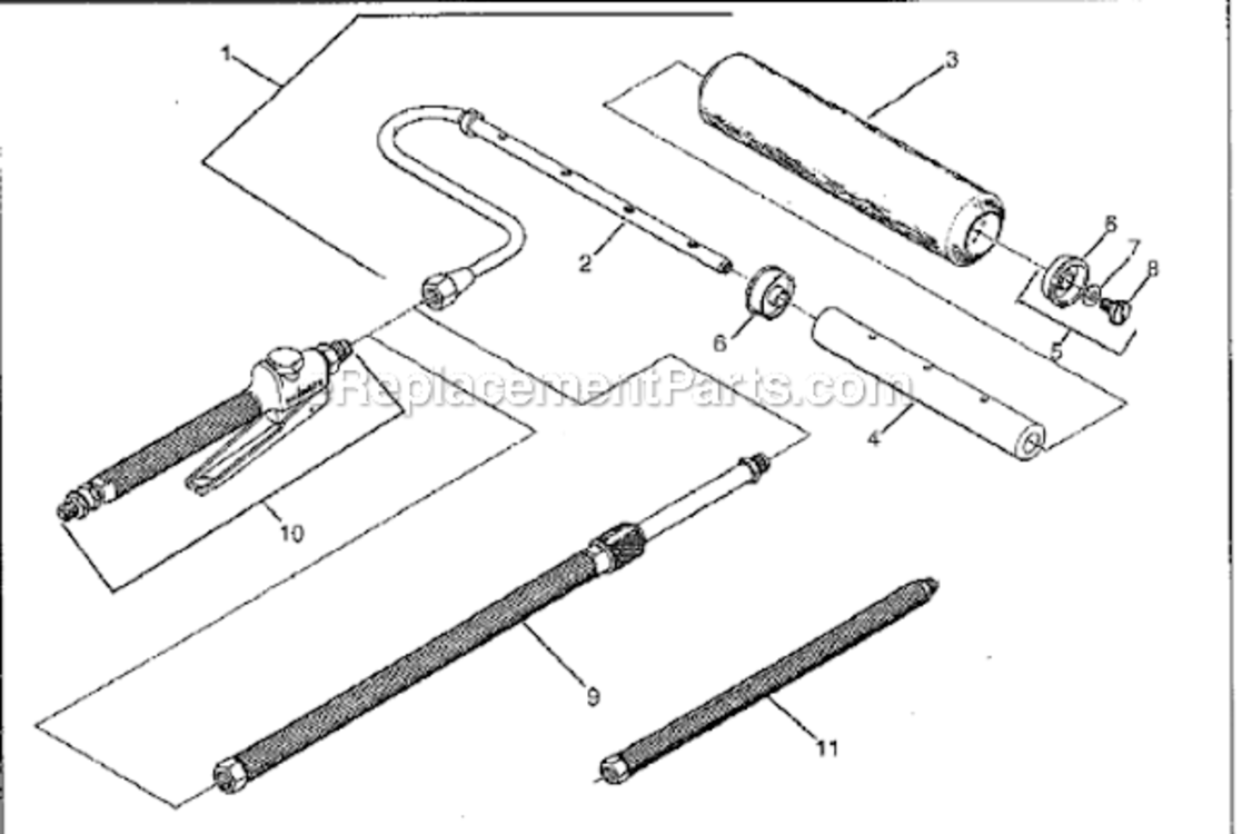 Page B Diagram and Parts List for R-10  Wagner Paint Sprayer