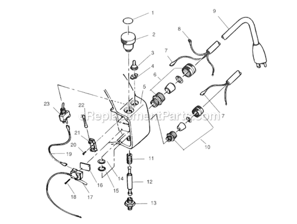 Page B Diagram and Parts List for ST595  Wagner Paint Sprayer