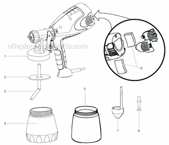 Part Location Diagram of 413301 Wagner 800 Ml Container