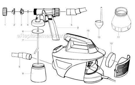 Part Location Diagram of 2359314 Wagner Nozzle Seal