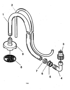 Suction Set Assembly 1 Diagram and Parts List for 841  Wagner Paint Sprayer