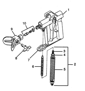 G-06 Spray Gun Diagram and Parts List for 834  Wagner Paint Sprayer