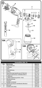 Section 1 Diagram and Parts List for W100  Wagner Paint Sprayer