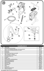 Section 1 Diagram and Parts List for 250M Control Pro Wagner Paint Sprayer