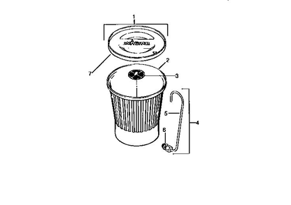 Optional Hopper Assembly Diagram and Parts List for 505-1995  Wagner Paint Sprayer
